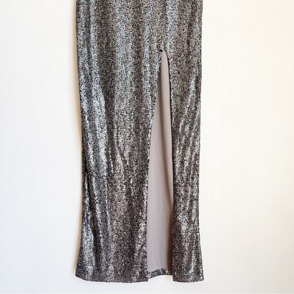 ASOS True Decadence Glamorous Sequin Maxi Dress With Slit - Picture 7 of 10